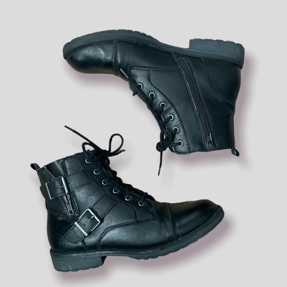 madden girl combat boots with heel